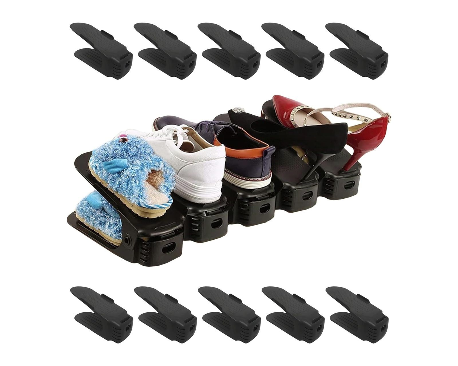 Foto 2 pulgar | Zapatera Bluelander Negra 10 Piezas