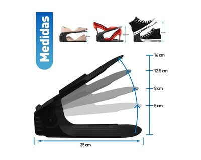 Foto 4 | Zapatera Bluelander Negra 10 Piezas