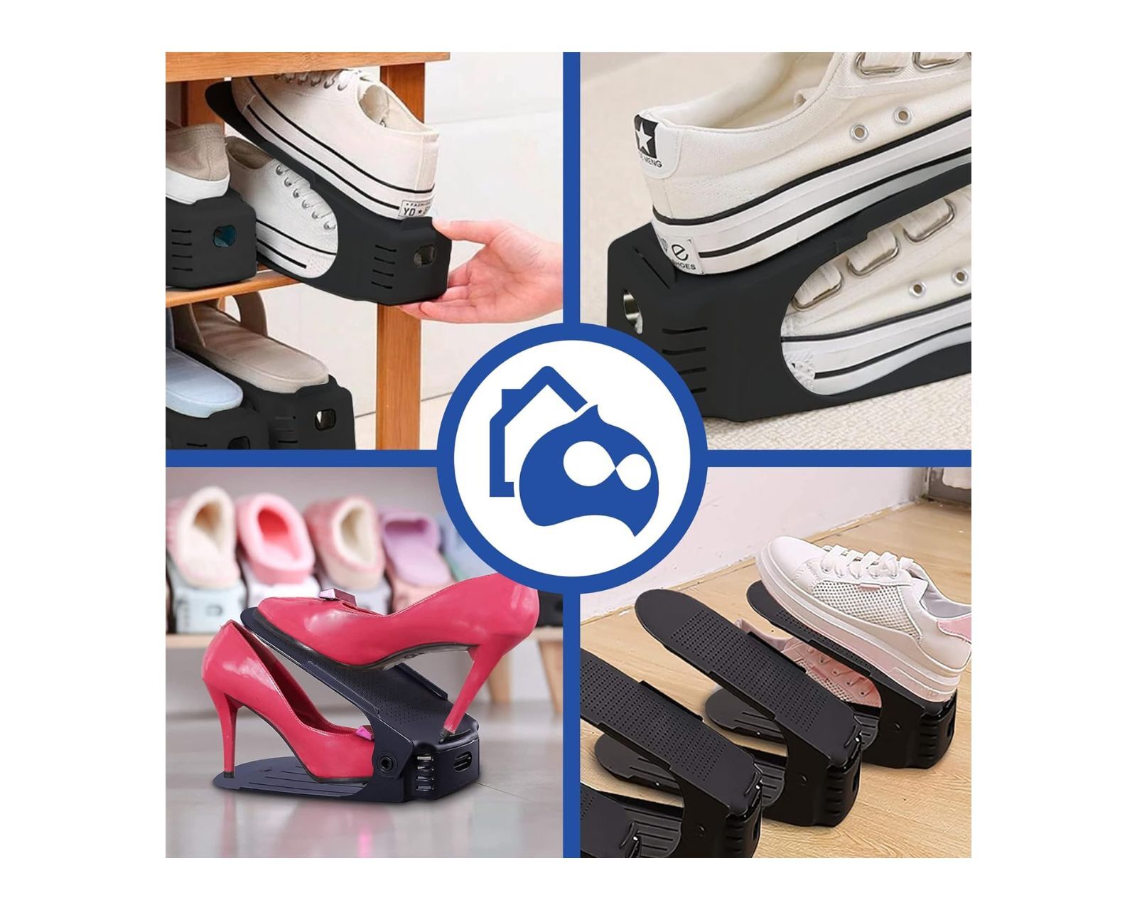 Foto 7 pulgar | Zapatera Bluelander Negra 10 Piezas