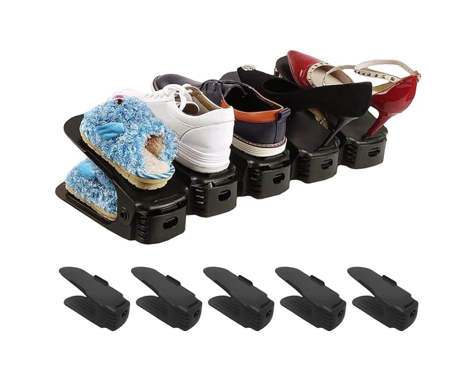 Zapatera Bluelander Con 4 Niveles De Inclinación 5 Piezas Negro