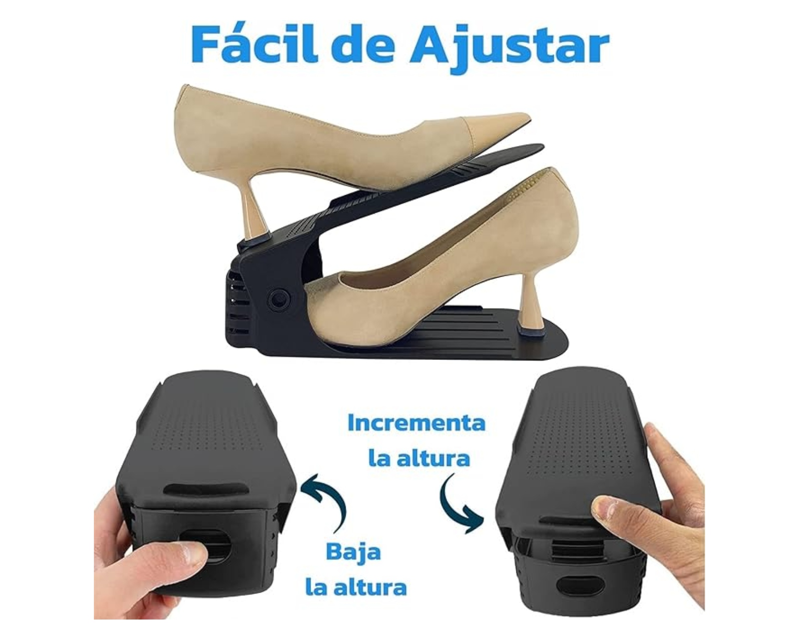 Foto 4 pulgar | Zapatera Bluelander Con 4 Niveles De Inclinación 5 Piezas Negro