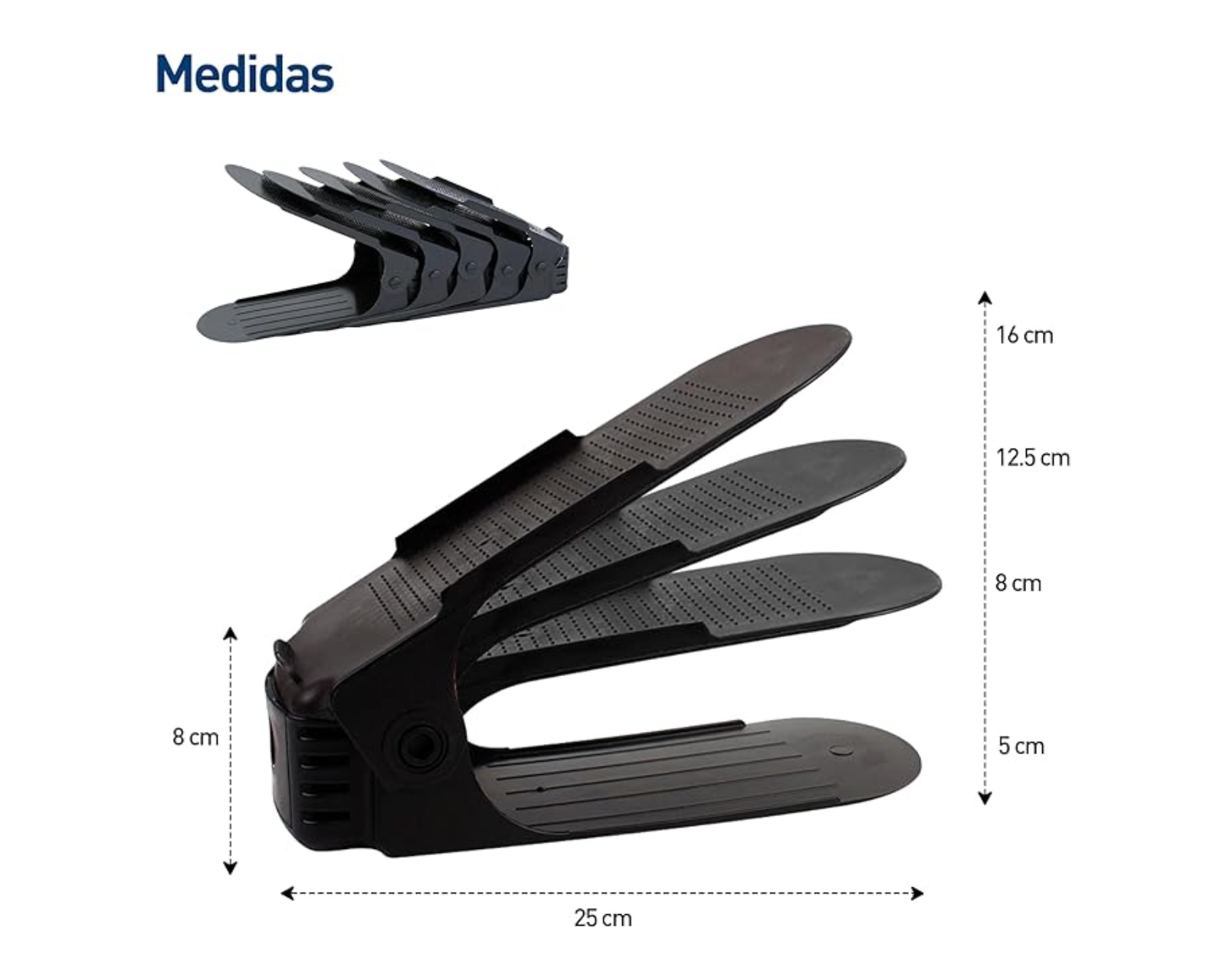 Foto 5 pulgar | Zapatera Bluelander Con 4 Niveles De Inclinación 40 Piezas Negro