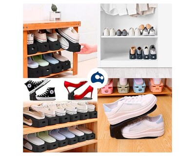 Foto 6 | Zapatera Bluelander Con 4 Niveles De Inclinación 40 Piezas Negro