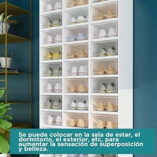 Foto 3 | Combo De 10 Cajas Organizadora De Zapatos