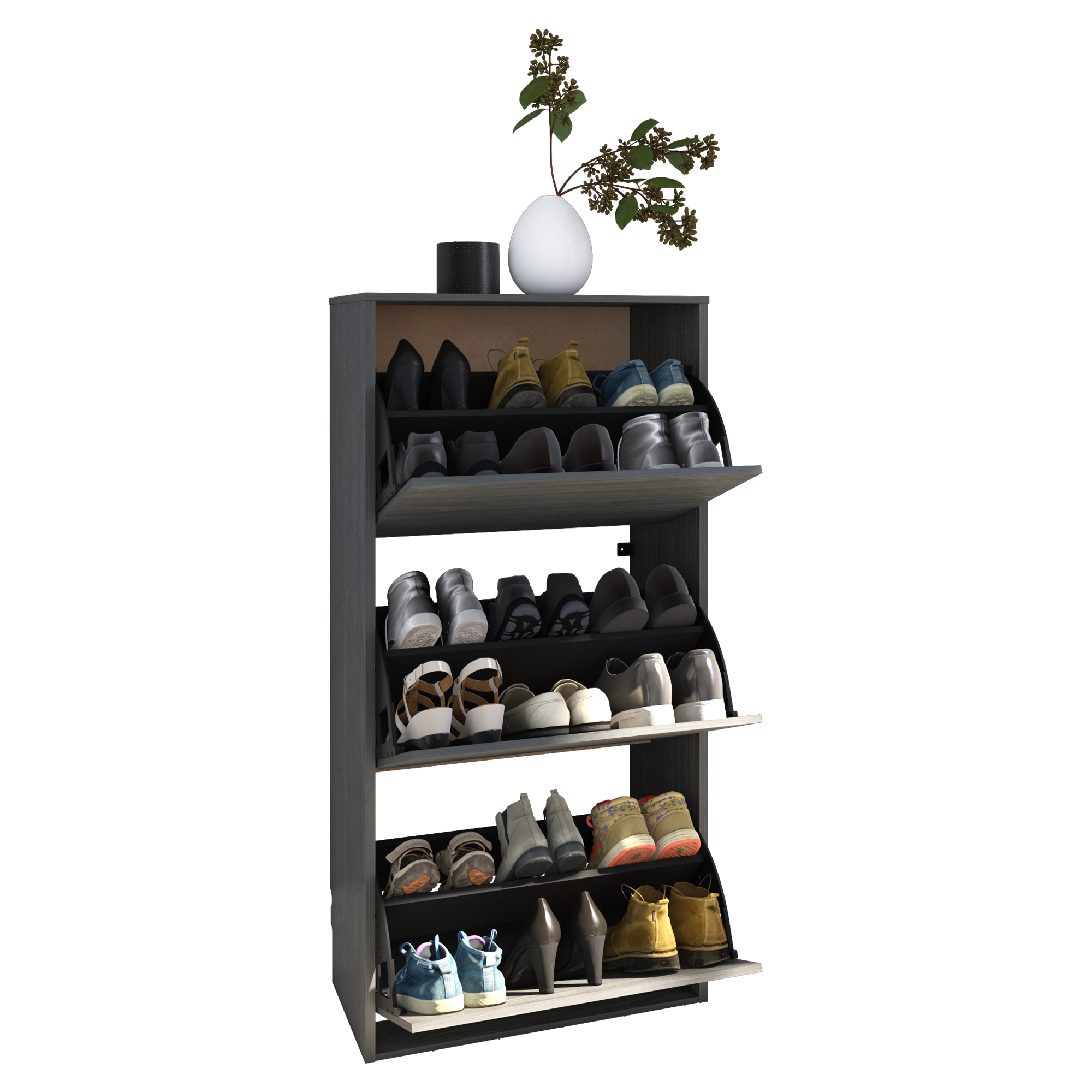 Foto 3 | Zapatera Organizador Playcon 60 X 81 cm Tablero Texturizado Gris