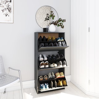 Foto 6 | Zapatera Organizador Playcon 60 X 81 cm Tablero Texturizado Gris