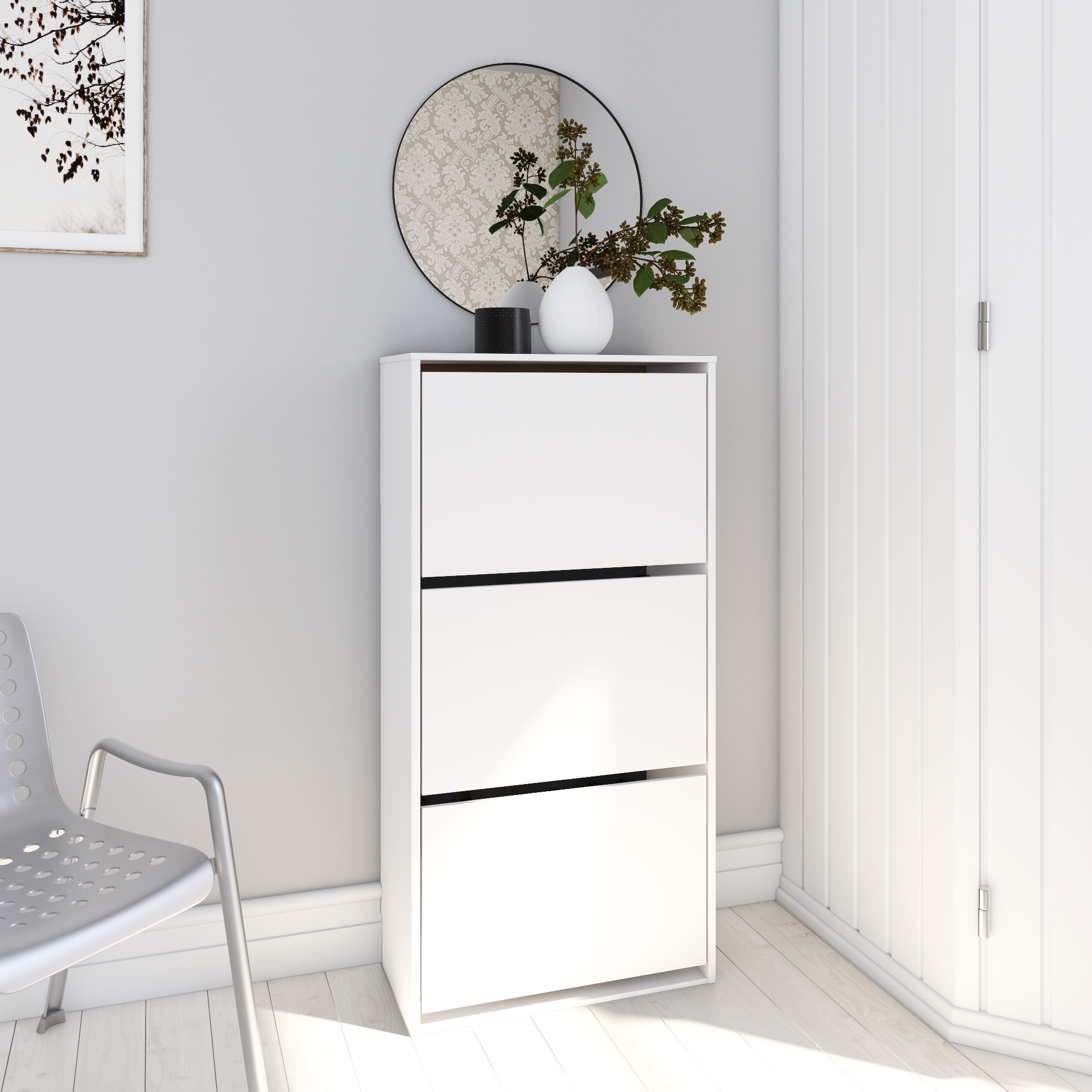 Foto 6 pulgar | Zapatera Organizador Playcon 60 X 81 cm Tablero Texturizado Blanco Frosty