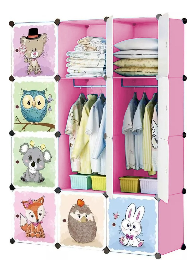 Foto 2 pulgar | Closet Armario Portátil Para Niños Armable Personalizable Color Rosa