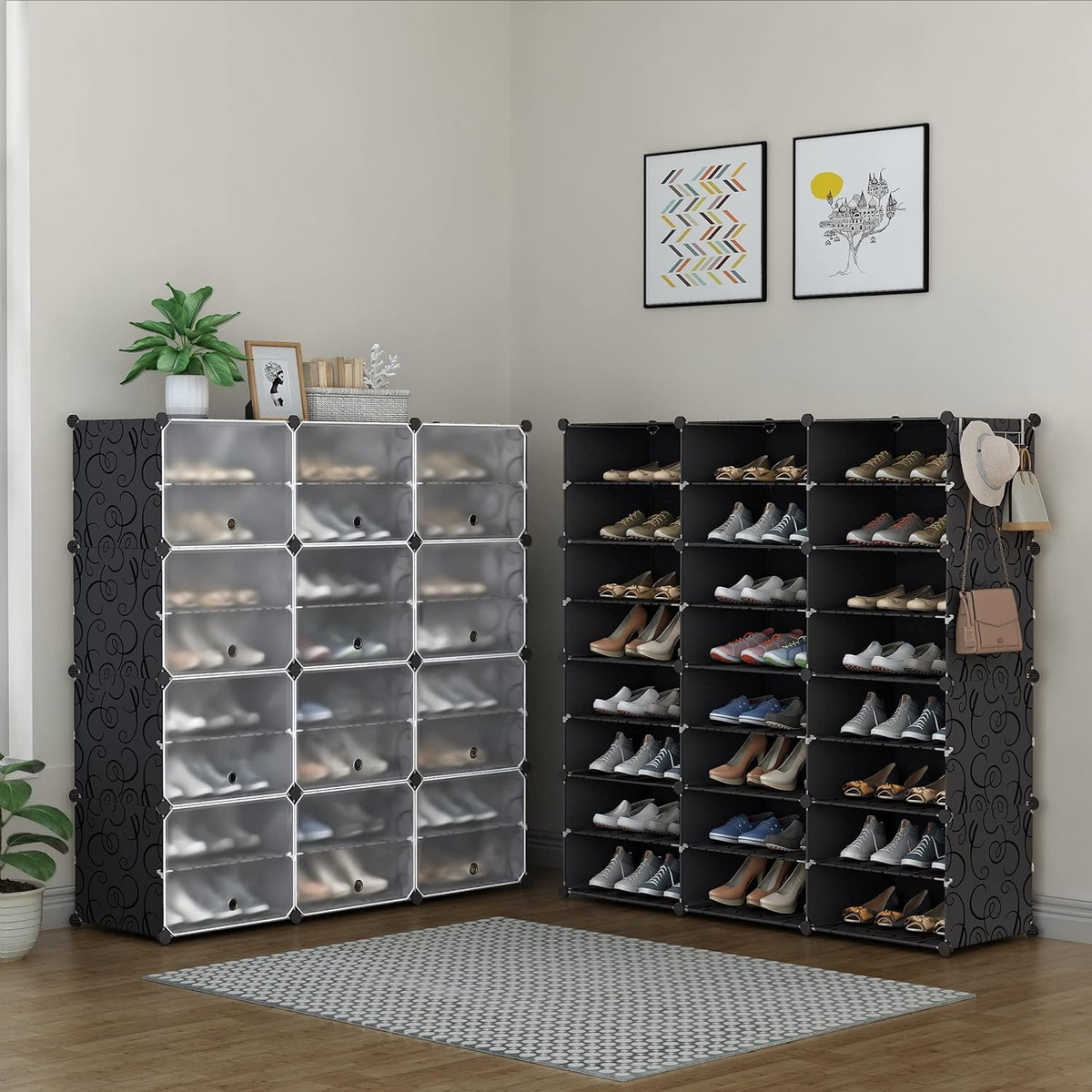 Foto 3 pulgar | Zapatera Organizador Apilable 48 Pares Anti Polvo Con Puerta