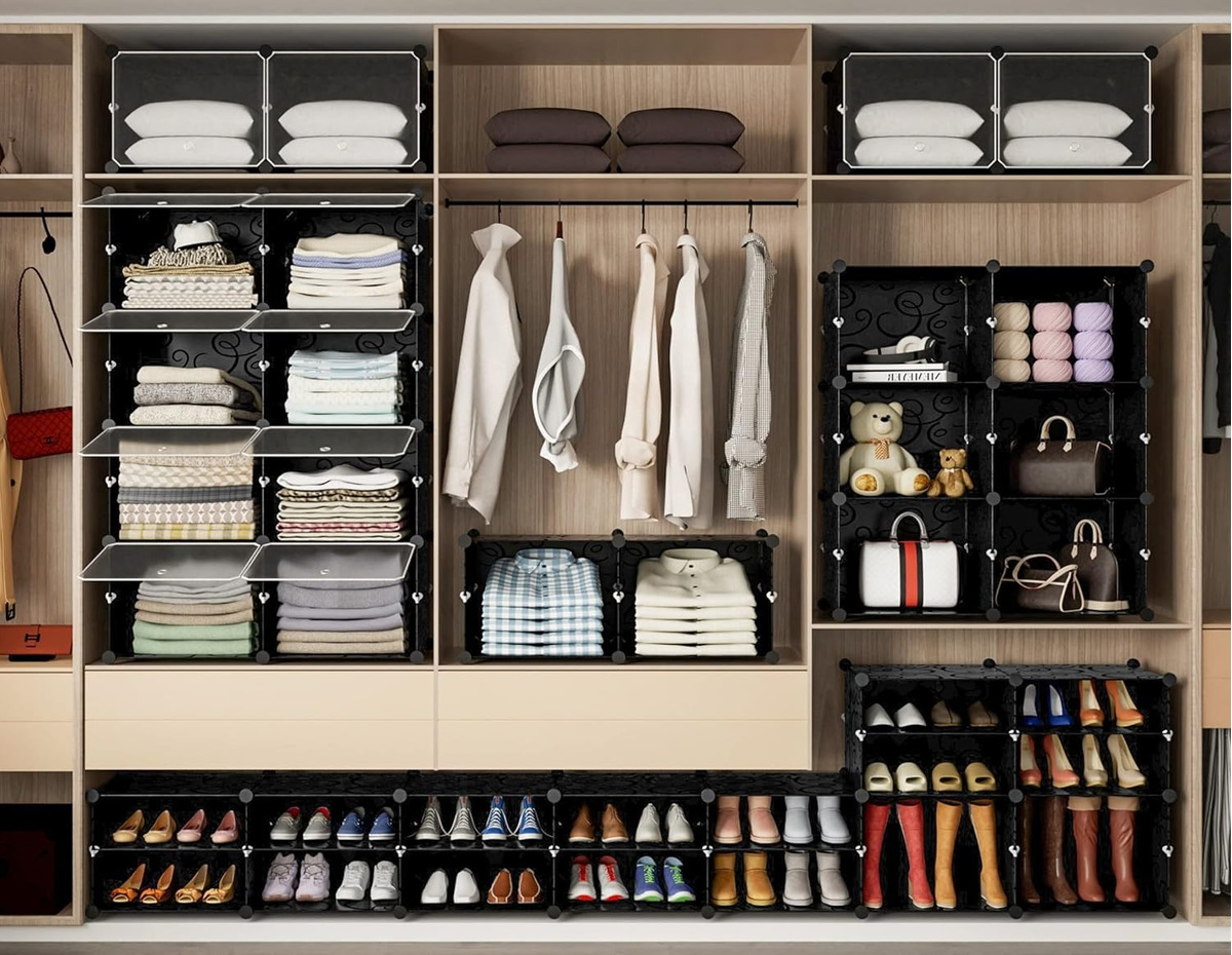 Foto 4 pulgar | Zapatera Organizador Apilable 48 Pares Anti Polvo Con Puerta