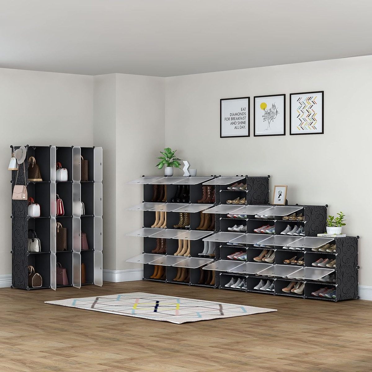 Foto 4 | Zapatera Organizador Apilable 48 Pares Anti Polvo Con Puerta