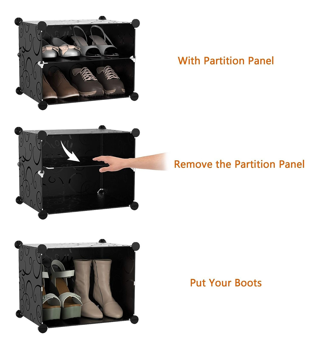 Foto 6 pulgar | Zapatera Organizador Apilable 48 Pares Anti Polvo Con Puerta