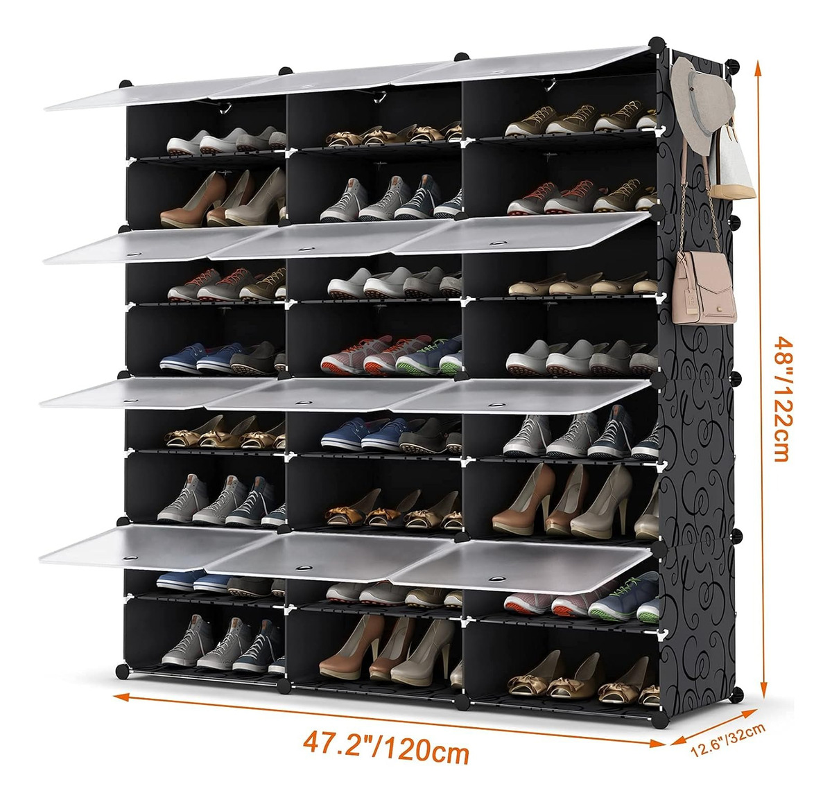 Foto 7 pulgar | Zapatera Organizador Apilable 48 Pares Anti Polvo Con Puerta