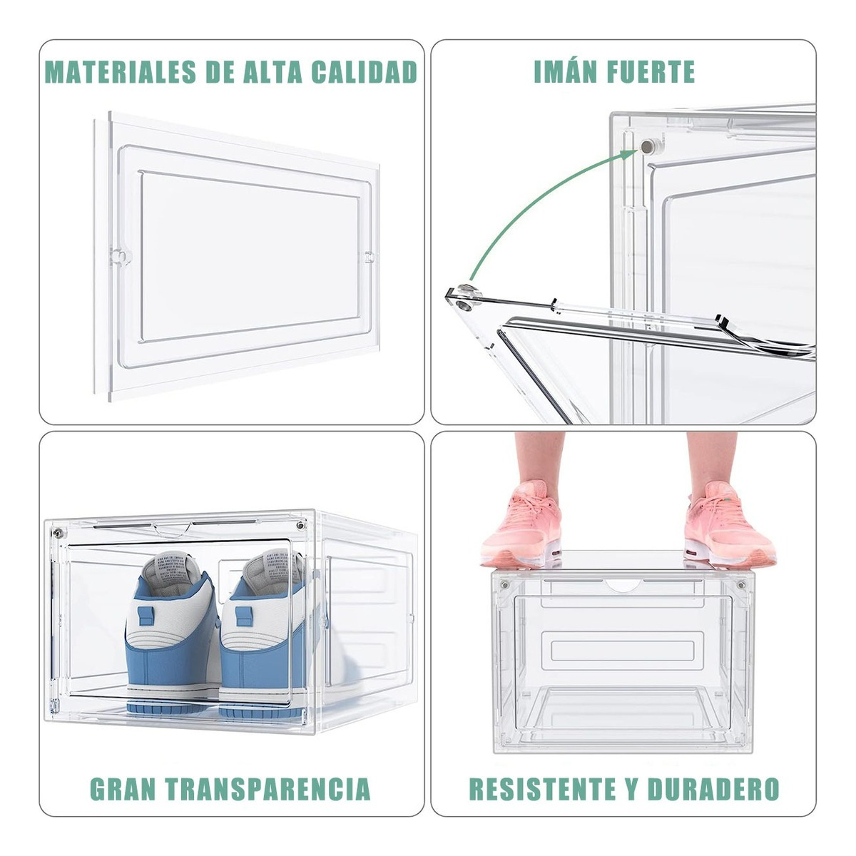Foto 5 pulgar | Cajas De Zapatos Apilables Organizador Transparente 10 Piezas
