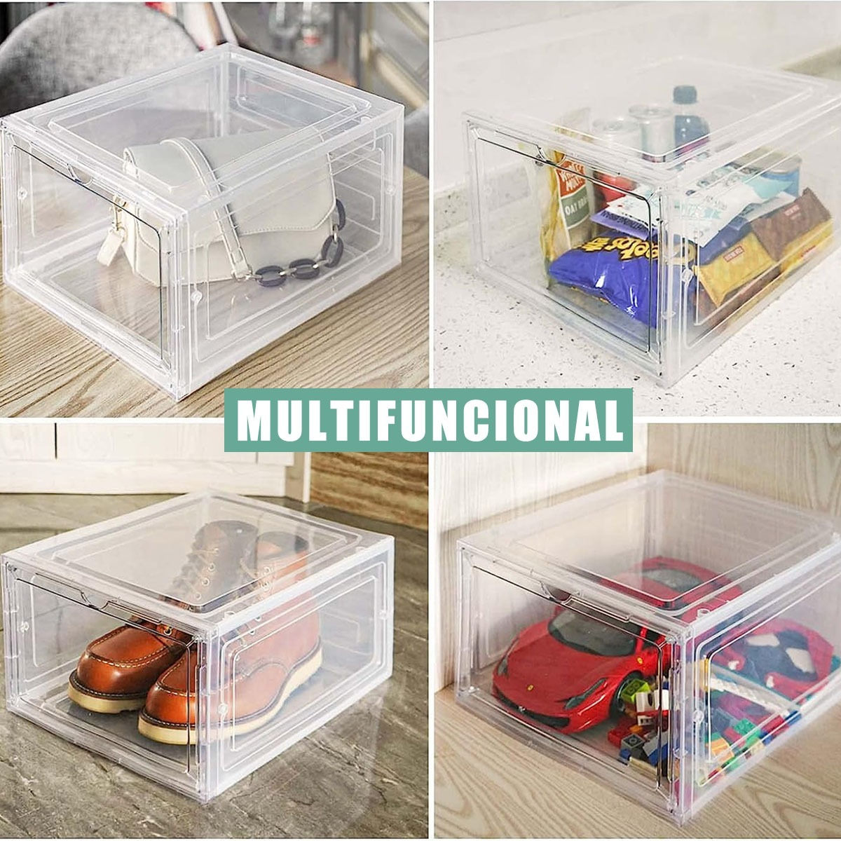 Foto 6 pulgar | Cajas De Zapatos Apilables Organizador Transparente 10 Piezas