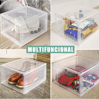 Foto 5 | Cajas De Zapatos Apilables Organizador Transparente 10 Piezas