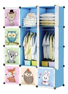 Foto 1 | Closet Armario Portátil Para Niños Armable Personalizable Color Azul