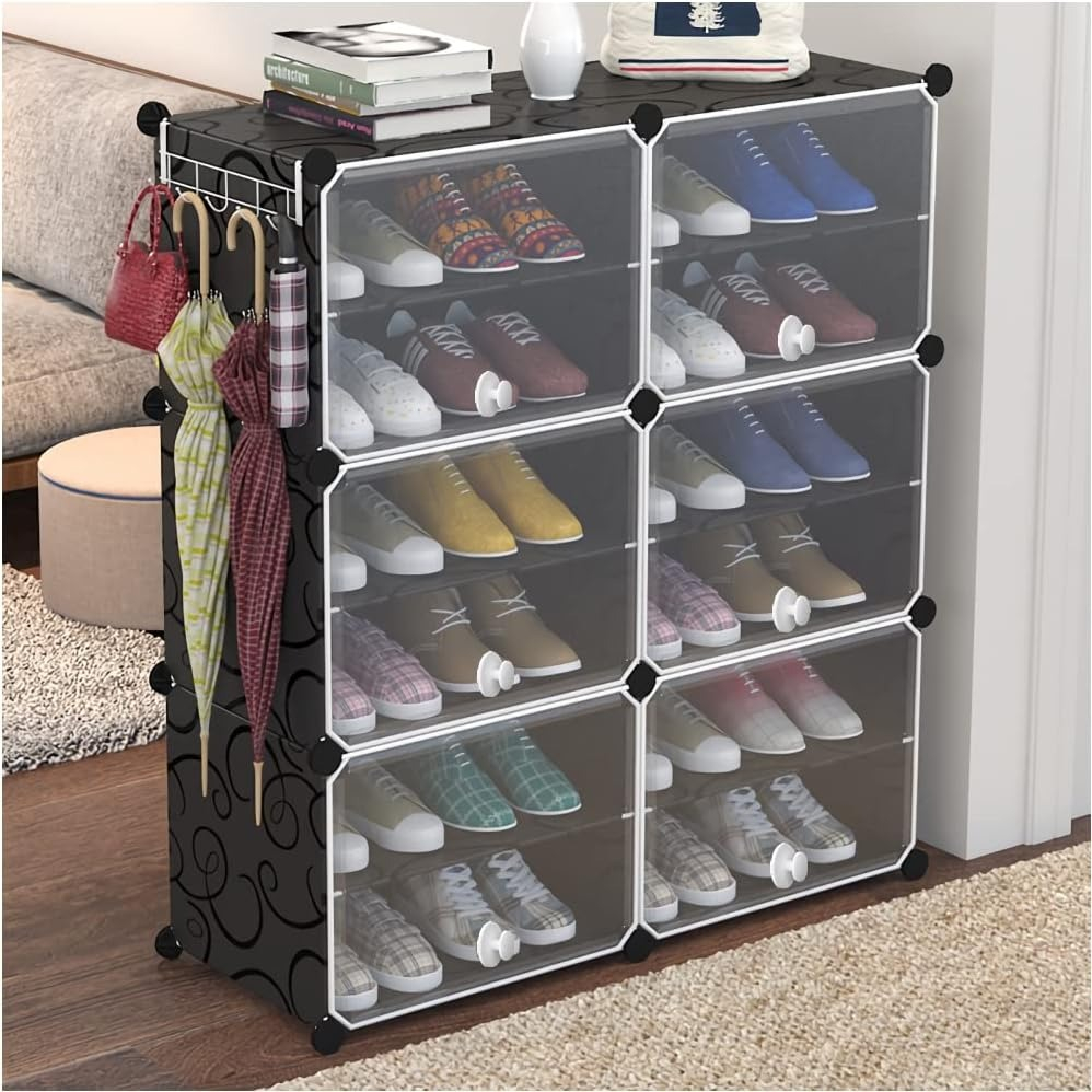 Foto 3 pulgar | Zapatera Organizador Apilable 24 Pares Anti Polvo Con Puerta