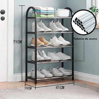 Foto 4 | Zapatero KIMHI de 5 Niveles Multifuncional Armable Negro