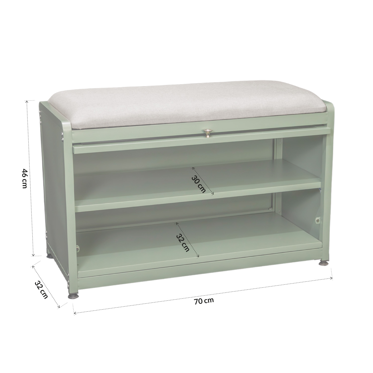 Foto 9 pulgar | Zapatera Organizador Con Asiento Bossa Busan Verde