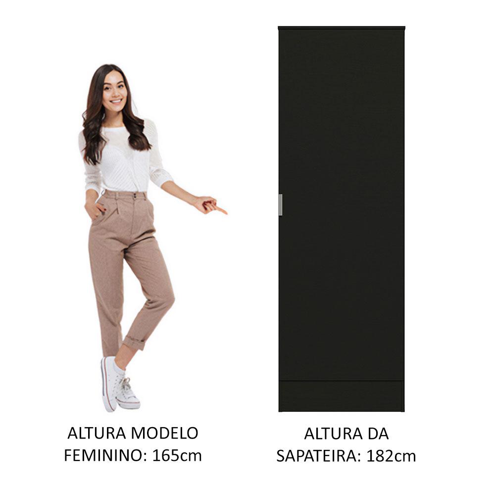 Foto 5 | Zapatera Organizador Isis Madesa 1 Puerta Color Negro
