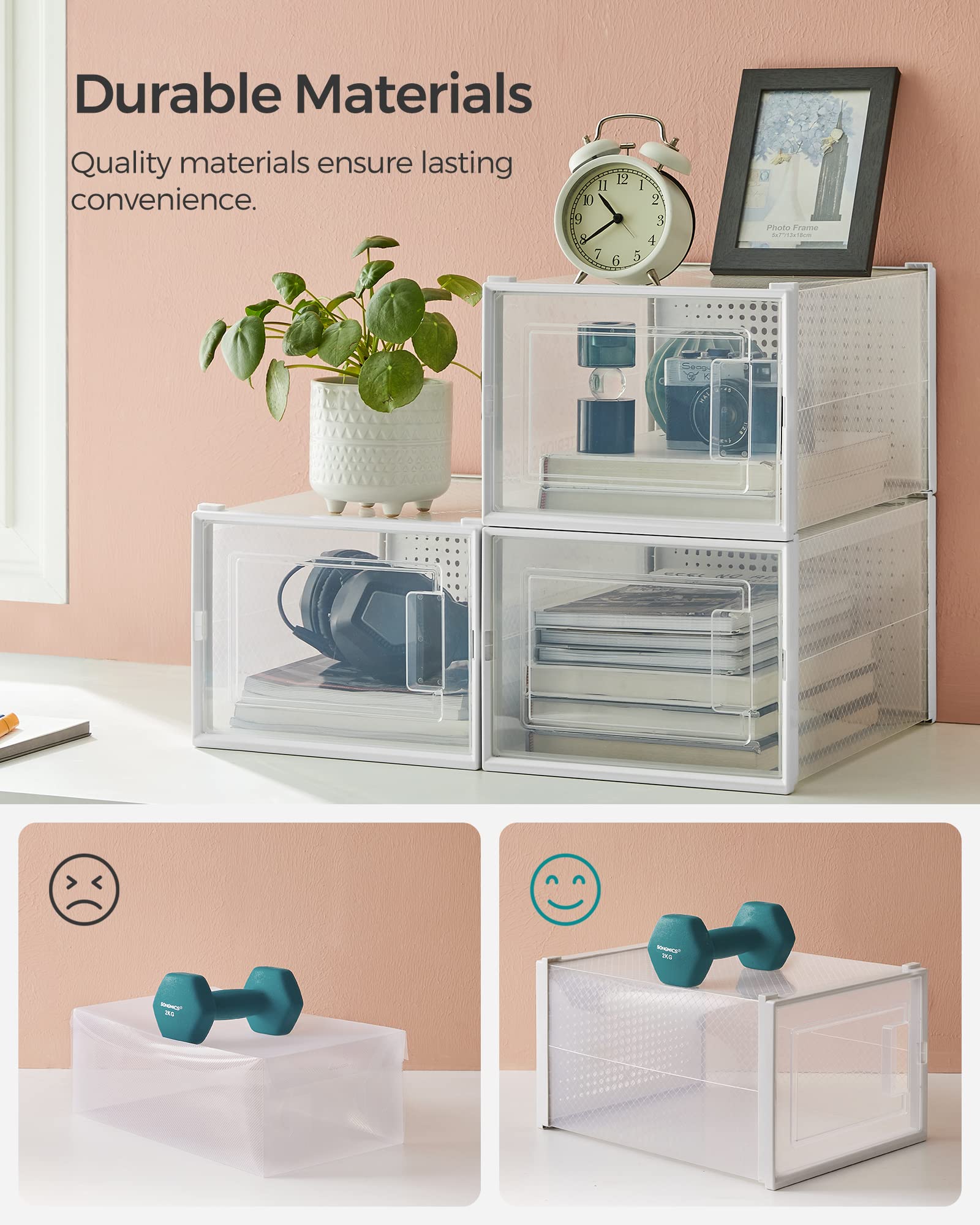 Foto 4 | Organizadores Para Guardar Zapatos Songmics, Paquete De 18, Transparentes