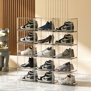 Foto 2 | 10 Piezas Zapatera Apilable Organizador Cajas De Zapatos