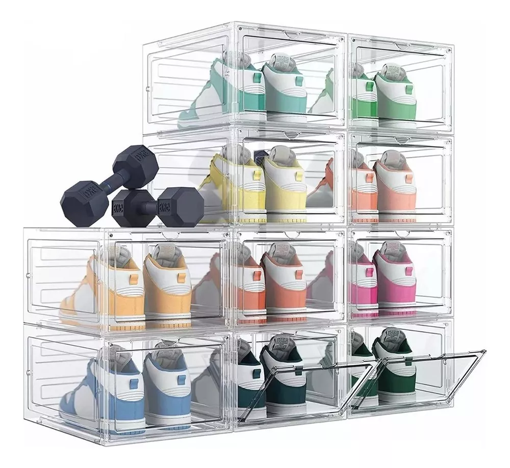Foto 6 pulgar | 10 Piezas Zapatera Apilable Organizador Cajas De Zapatos