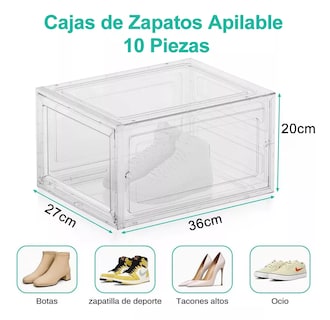Foto 6 | 10 Piezas Zapatera Apilable Organizador Cajas De Zapatos