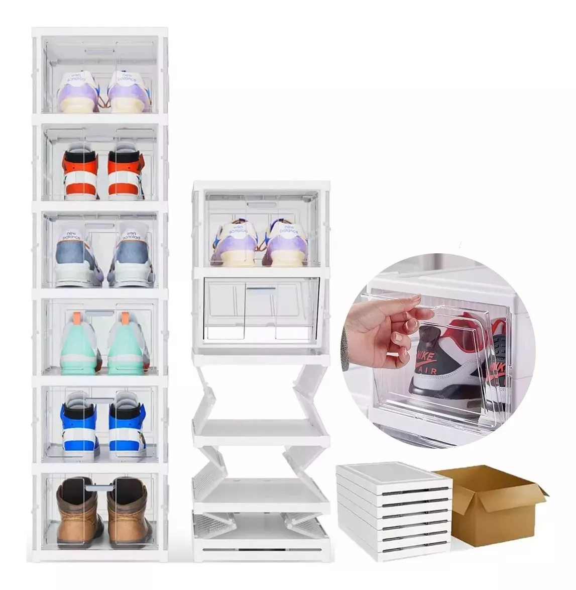 Cajas Organizadoras De Zapatos Sneakers Plegable Zapatera