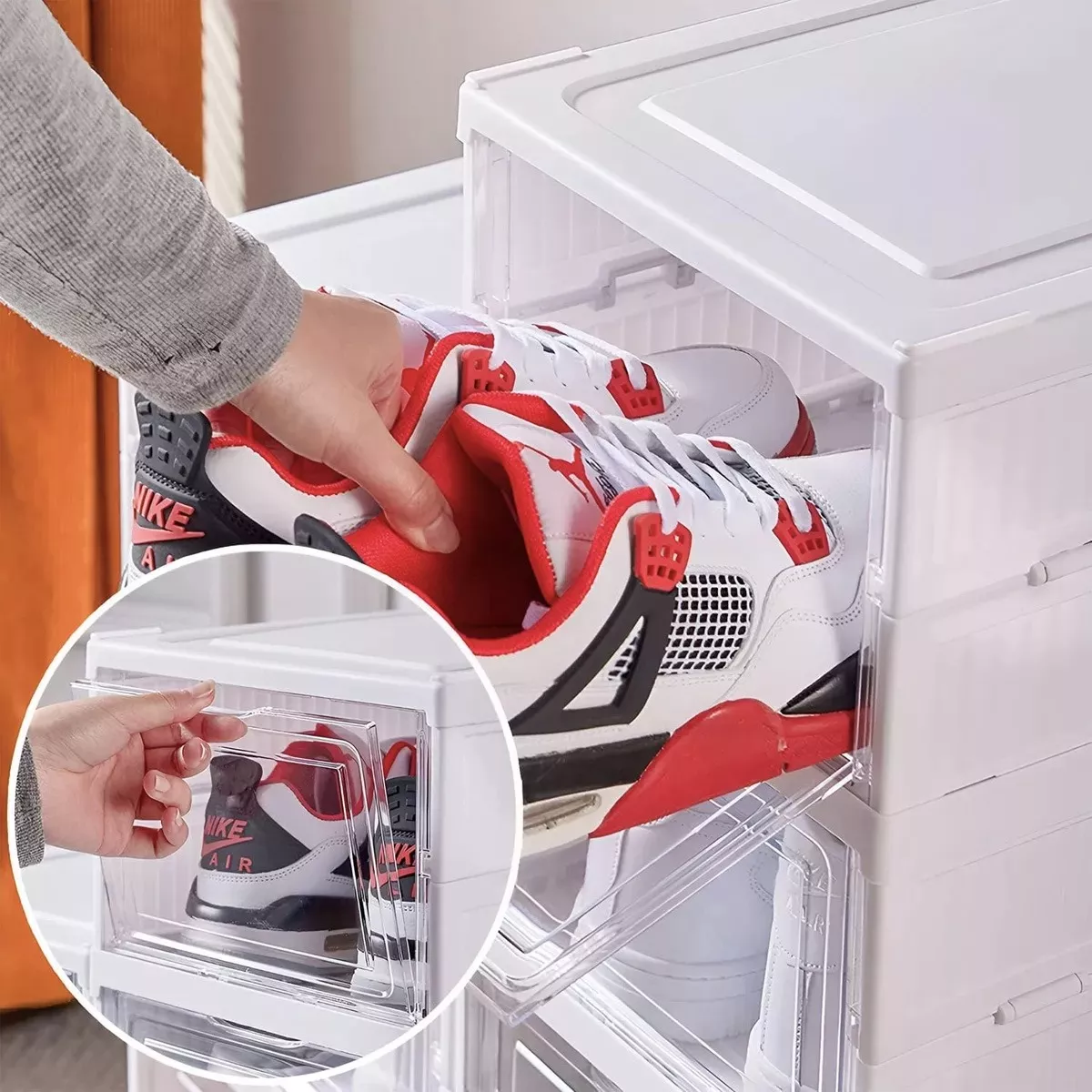 Foto 8 pulgar | Cajas Organizadoras De Zapatos Sneakers Plegable Zapatera