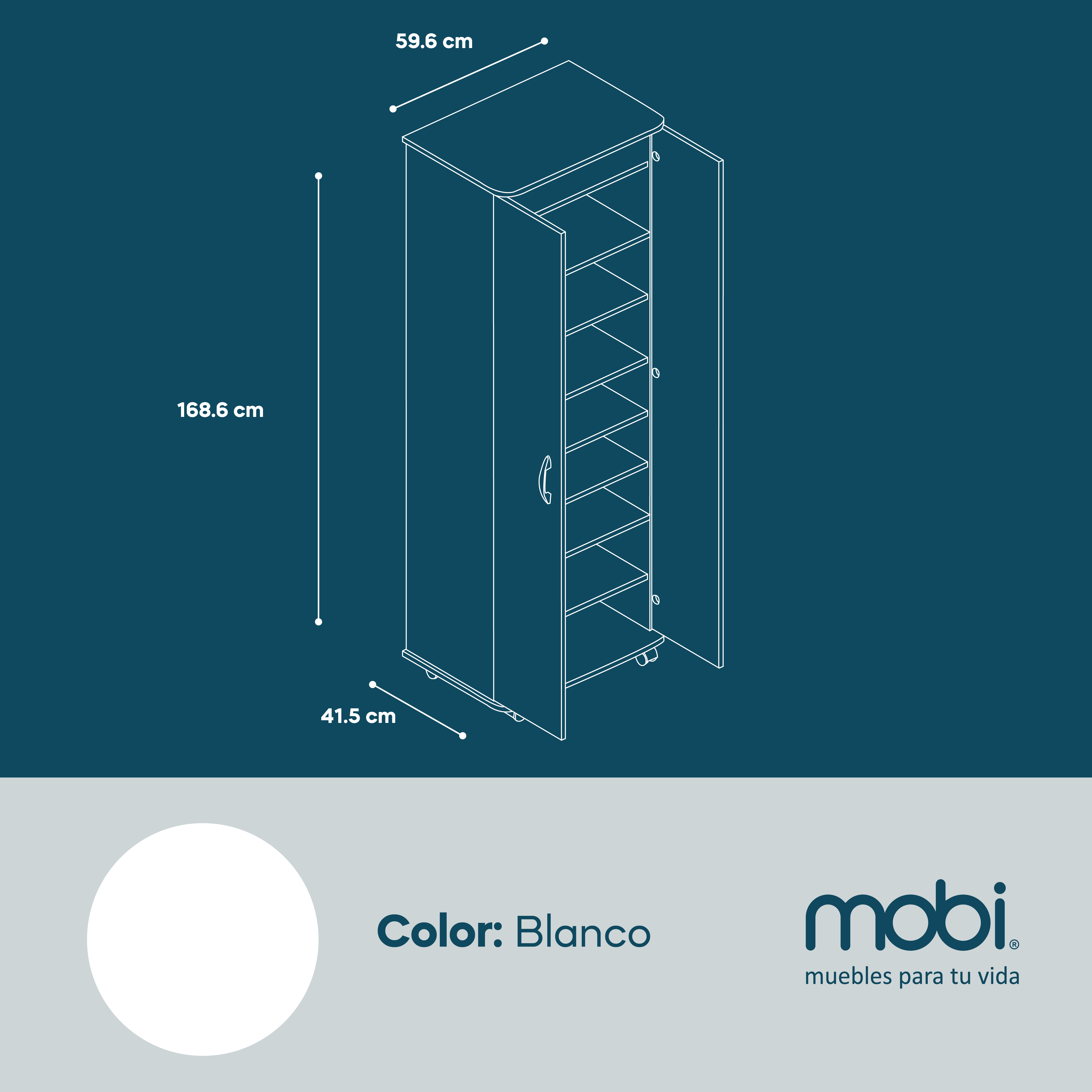 Foto 7 pulgar | Multifuncional Mobi Zúrich Blanco Organizador