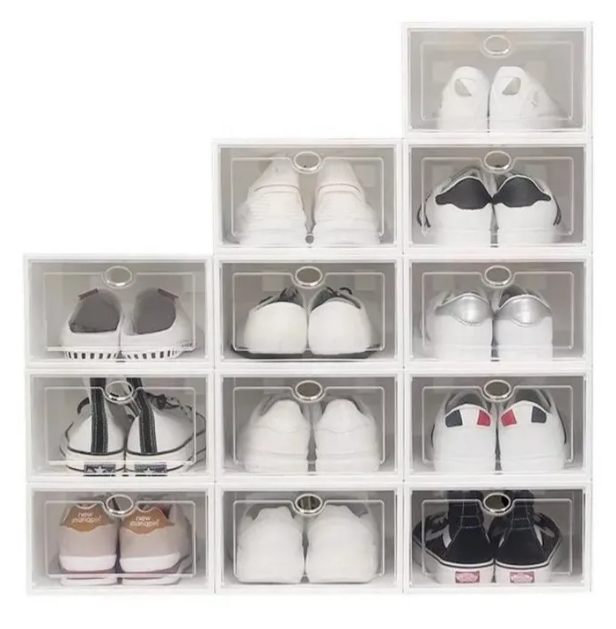 Zapatera de Cajas Apilables de Plástico Xtellar Blanco 12 Piezas