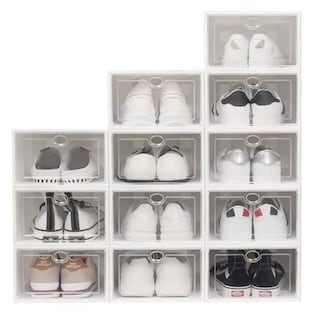 Foto 1 | Zapatera de Cajas Apilables de Plástico Xtellar Blanco 12 Piezas
