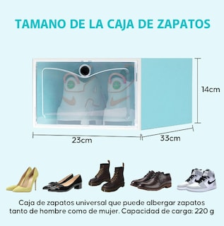 Foto 3 | Zapatera de Cajas Apilables de Plástico Xtellar Azul 12 Piezas
