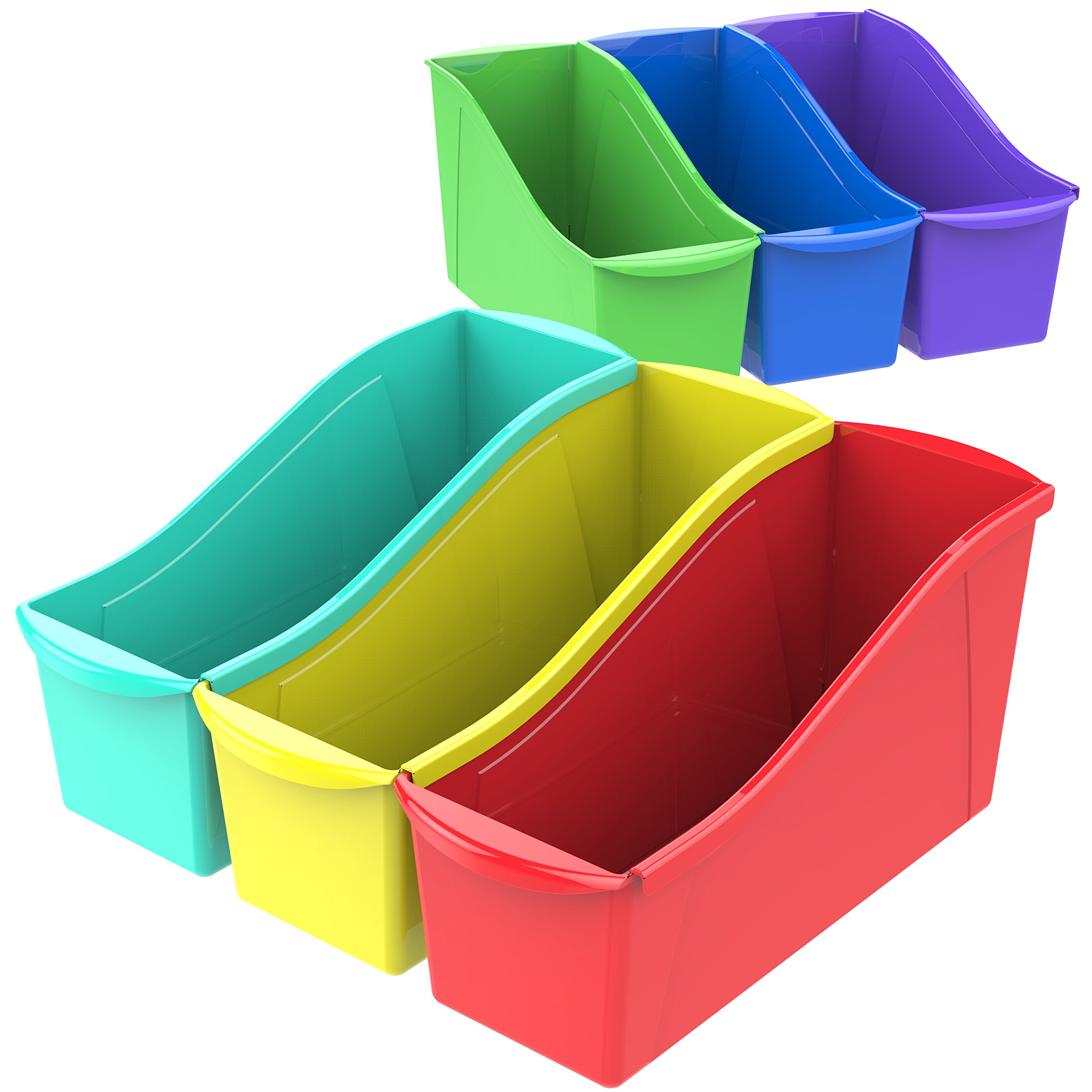 Foto 2 pulgar | Cubo De Plástico Para Libros Storex, Tamaño Grande, Para Casa, Oficina, Aula, Paquete De 6 - Venta Internacional.