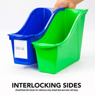 Foto 4 | Cubo De Plástico Para Libros Storex, Tamaño Grande, Para Casa, Oficina, Aula, Paquete De 6 - Venta Internacional.