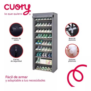 Foto 4 | Zapatera Organizador Closet Repisa Armable Mueble Multiusos Gris Oscuro