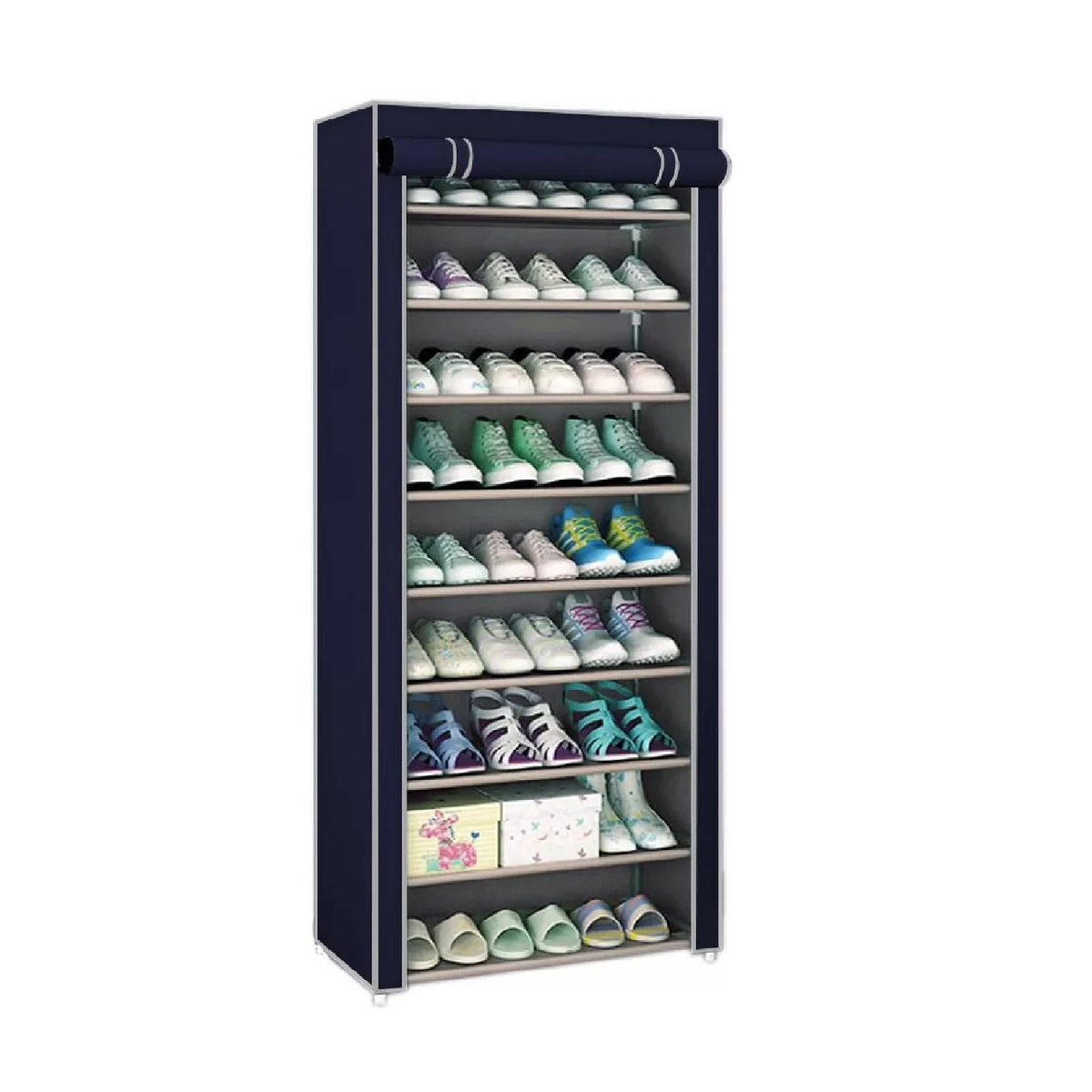 Foto 2 pulgar | Zapatera Organizador Closet Repisa Armable Mueble Multiusos Azul