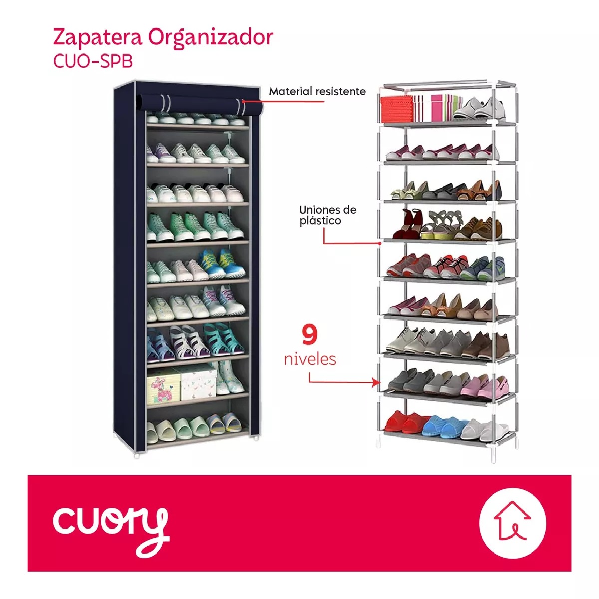Foto 4 pulgar | Zapatera Organizador Closet Repisa Armable Mueble Multiusos Azul