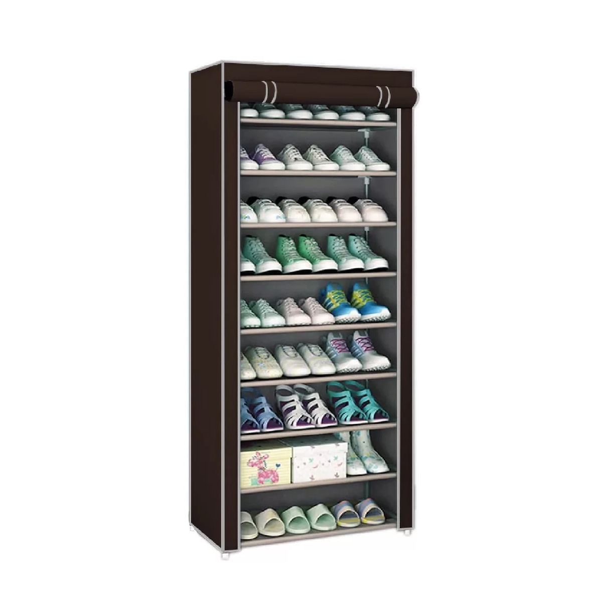 Foto 2 pulgar | Zapatera Organizador Closet Repisa Armable Mueble Multiusos Café