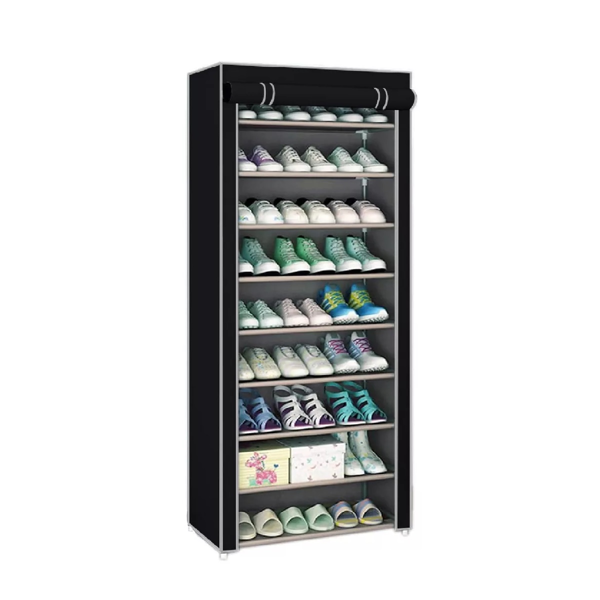 Foto 2 pulgar | Zapatera Organizador Closet Repisa Armable Mueble Multiusos Negro