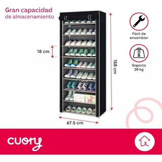 Foto 2 | Zapatera Organizador Closet Repisa Armable Mueble Multiusos Negro