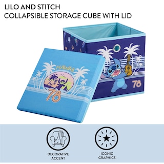Foto 2 | Cubo De Almacenamiento Idea Nuova Lilo And Stitch 25 X 25 Cm - Venta Internacional.