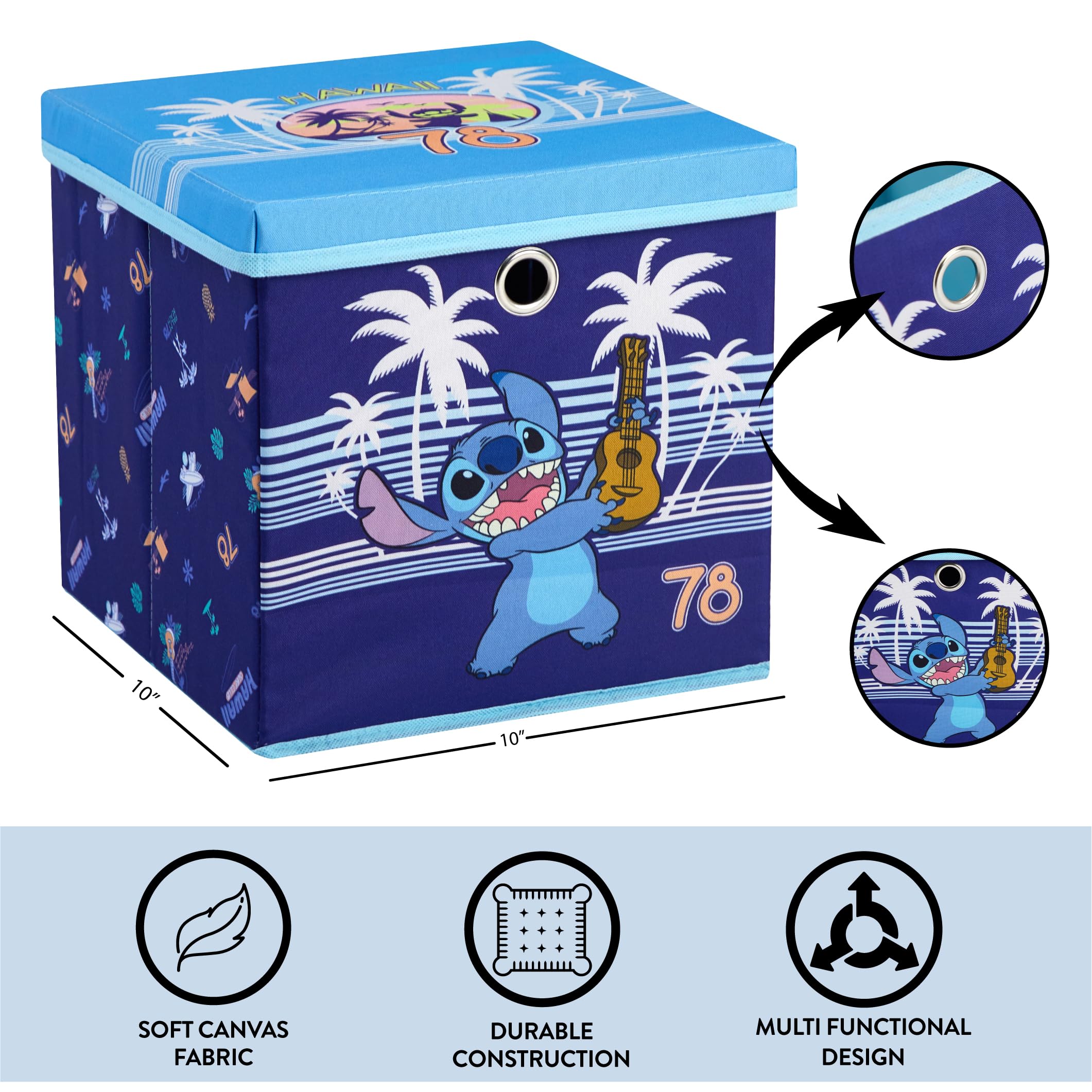 Foto 3 | Cubo De Almacenamiento Idea Nuova Lilo And Stitch 25 X 25 Cm - Venta Internacional.