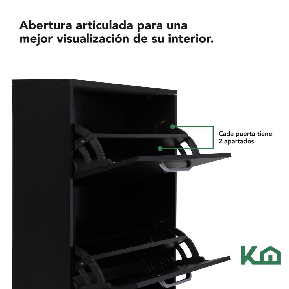 Foto 4 pulgar | Mueble Zapatero Zapatera Organizador Madera 18 Pares Hogar