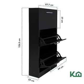 Foto 5 | Mueble Zapatero Zapatera Organizador Madera 18 Pares Hogar