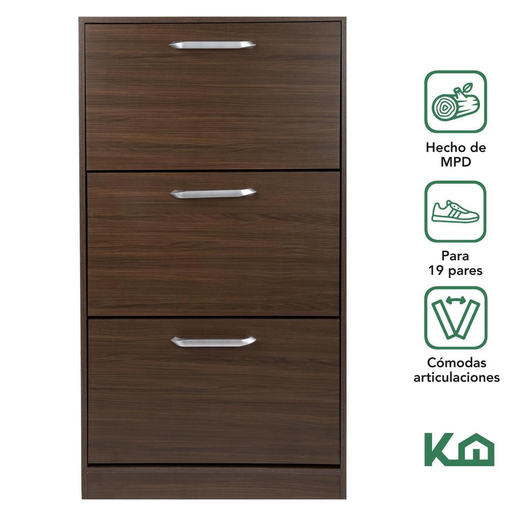 Foto 3 pulgar | Mueble Zapatero Zapatera Organizador Madera 18 Pares Hogar