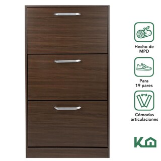 Foto 2 | Mueble Zapatero Zapatera Organizador Madera 18 Pares Hogar