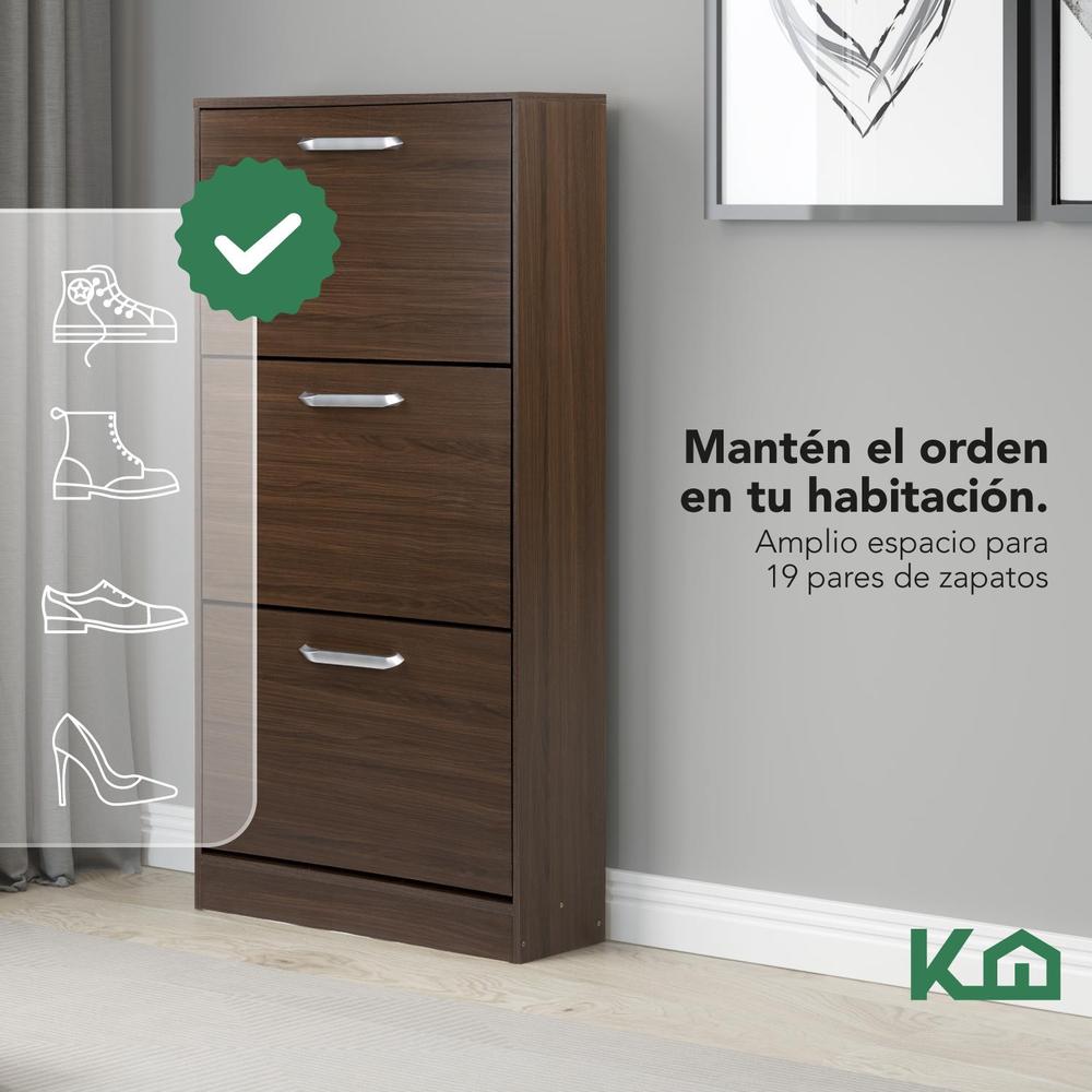 Foto 5 pulgar | Mueble Zapatero Zapatera Organizador Madera 18 Pares Hogar